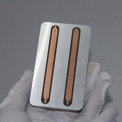 Al6063 T6 Aluminum Copper Heatsink , Copper Pipe Flattened Aluminum Base Plate