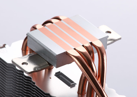 Epoxy Gluing 8mm Copper Pipe Heat Sink With Black Anodize Surface Treatment