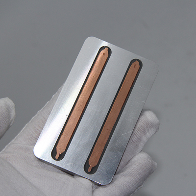 Al6063 T6 Aluminum Copper Heatsink , Copper Pipe Flattened Aluminum Base Plate